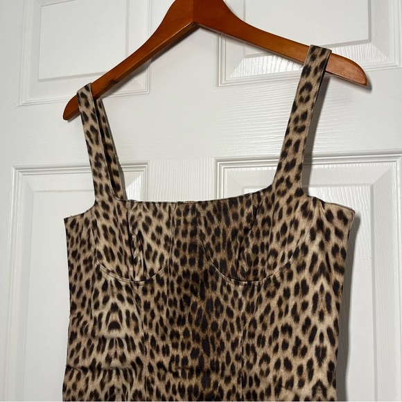 Capulet Revolve Animal Print MIDI Bustier Body Con Dress Size Small - Picture 3 of 9
